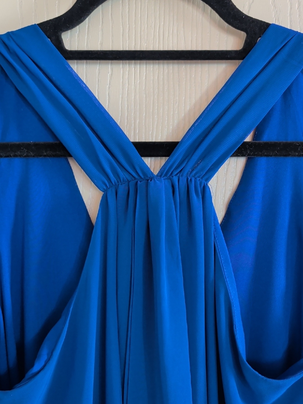 New York & Co. Royal Blue Sleeveless Shift Dress – Size S | V-Neck | Lined - Picture 4 of 9